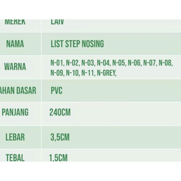 Laiv Lit Tep Noring Pvc Ae Tangga Vinyl Pc Li Noing Tangga Lantai