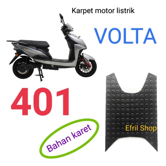 Karpet sepeda motor listrik VOLTA 401 bahan karet asli