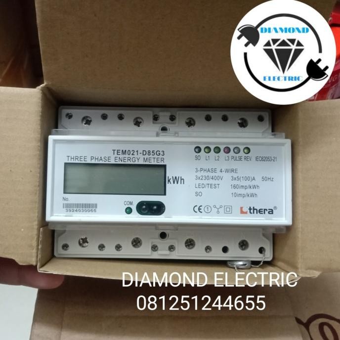 Kwh Meter Thera 3Phase Tem021-D85G3 Digital Lcd Direct