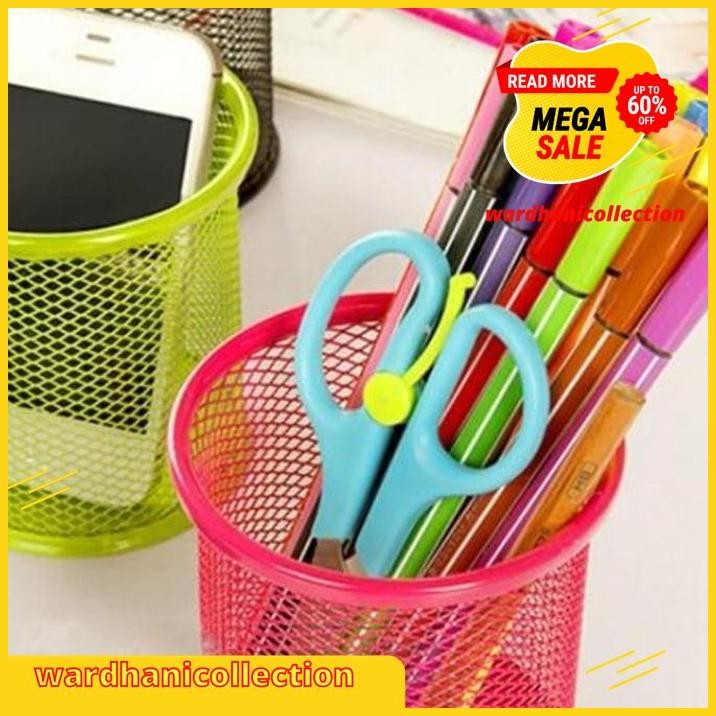 

PEN CONTAINER BULAT / TEMPAT PULPEN JARING BESI STAND HOLDER ORGANIZER FREE ONGKIR !!