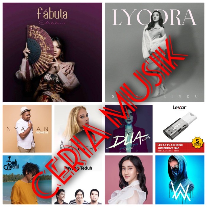 Lagu Barat Dan Indonesia Terbaru Usb 16GB Bisa Untuk Tape Mobil