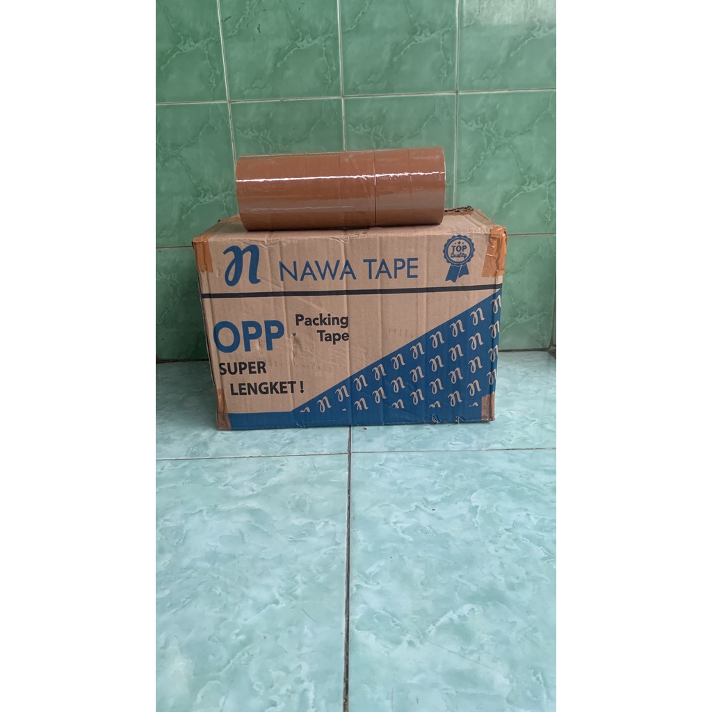 

Lakban Isolasi 90 Yard Ukuran 48mm Nawa Slop Coklat Tape Coklat Kecil