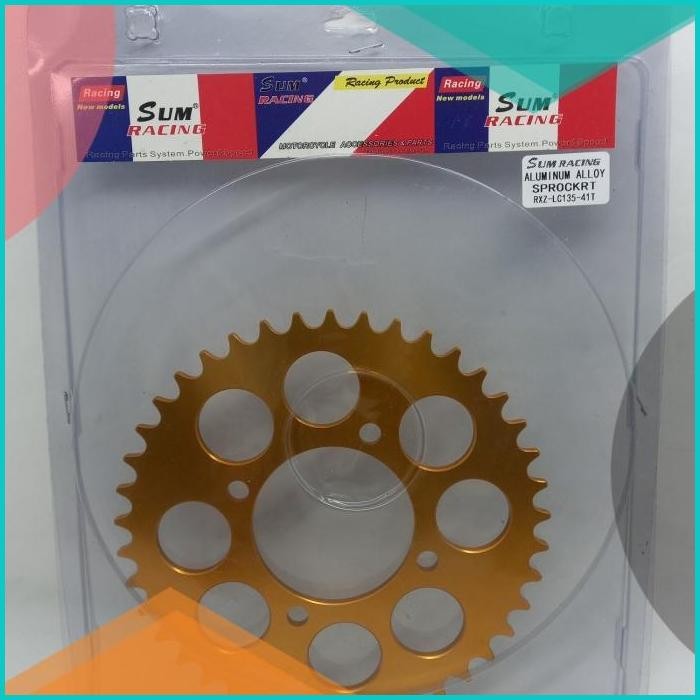 gir gear belakang rxz rxking jupiter alm alloy gold 415 41T sum racing