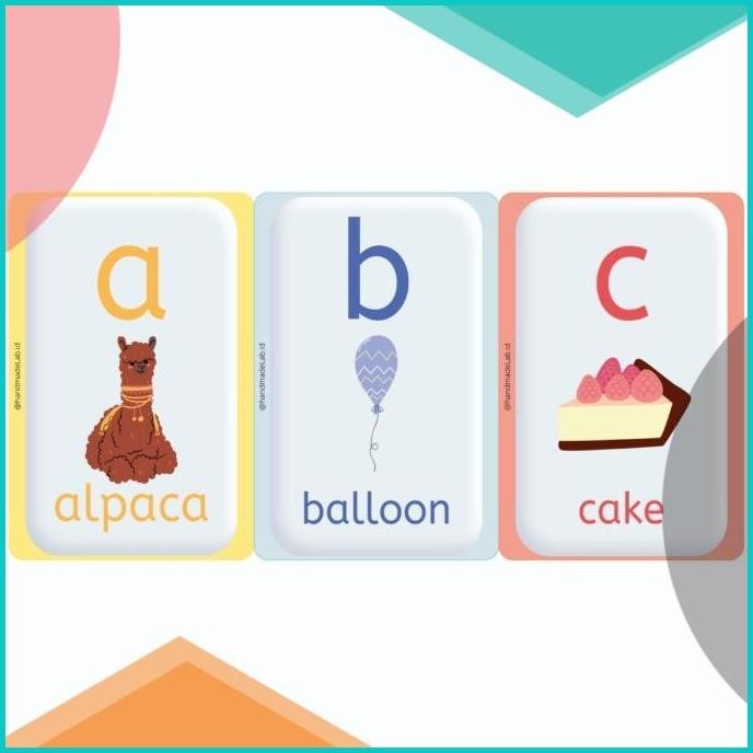 Flash Card ABC alphabet mainan edukasi 07D35Z4 harga grosir