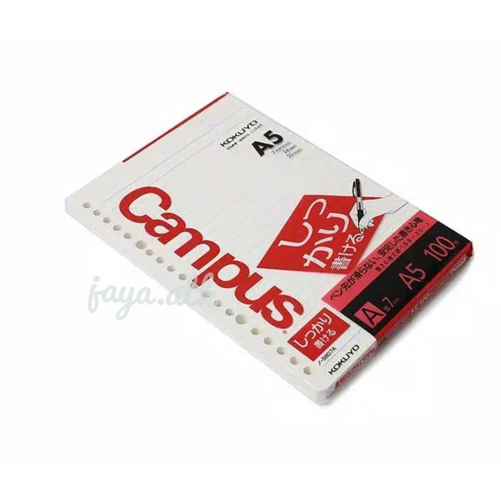 

KOKUYO Campus Loose Leaf Paper Garis A5 7mm Rule 100 Sheets 807A