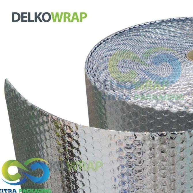 PLASTIK BUBBLE ALUMUNIUM FOIL ANTI PANAS UNTUK ATAP / GENTENG ROLL 25M