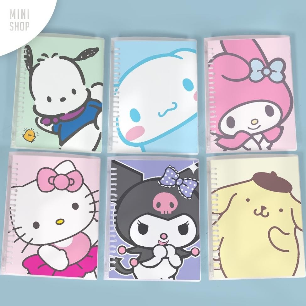 

Binder A5 Sanrio Cinnamoroll Kuromi Pochacco Hello Kitty My Melody Loose Leaf Aesthetic Notebook Planner Buku Diary Notes Ring Book Buku Weekly Monthly Yearly Agenda Journal Aestetik Lucu Murah Kawaii Minimalist Korea Refill
