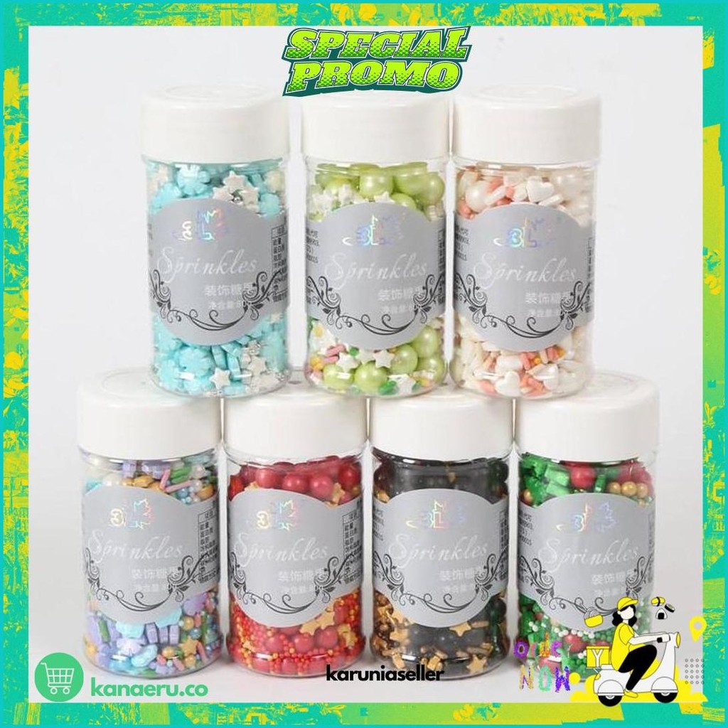 

Sprinkle Hiasan Kue Mix/Sprinkle Hiasan Dekorasi Cake Ulang Tahun Natal Imlek Christmas Cny Murah