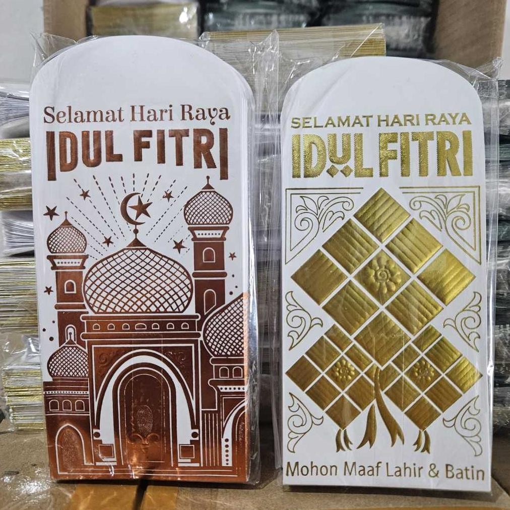 

GHT Bellino - Grosir 1pak Isi 50 Lembar Amplop Poli Lebaran Ukuran Sedang L Exclusive Mewah premium angpau lebaran Thr