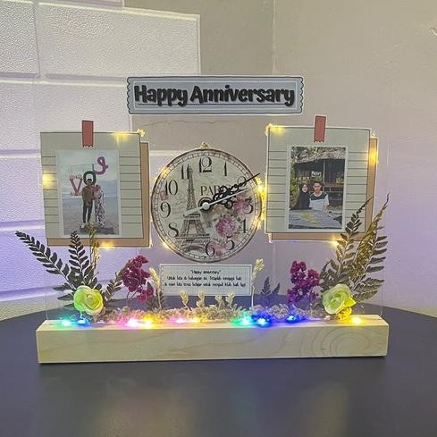 KLJ SEHARI JADI AKRILIK CUSTOM LED FREE BATERAI/GIFT HBD/WEDDING/ANNIVERSARY/WISUDA/GIFT BABY/KADO K