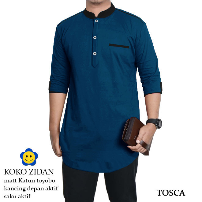 

Koko Zidan - MM Fashion (MM) - Ukuran S-3XL - Matt Katun Toyobo - Baju Koko Qurta Pria - Baju Koko