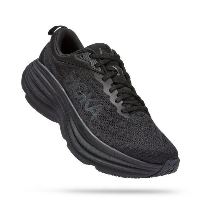 Sport Hoka Bondi 8 Mens Road Running Shoes - Black / Black