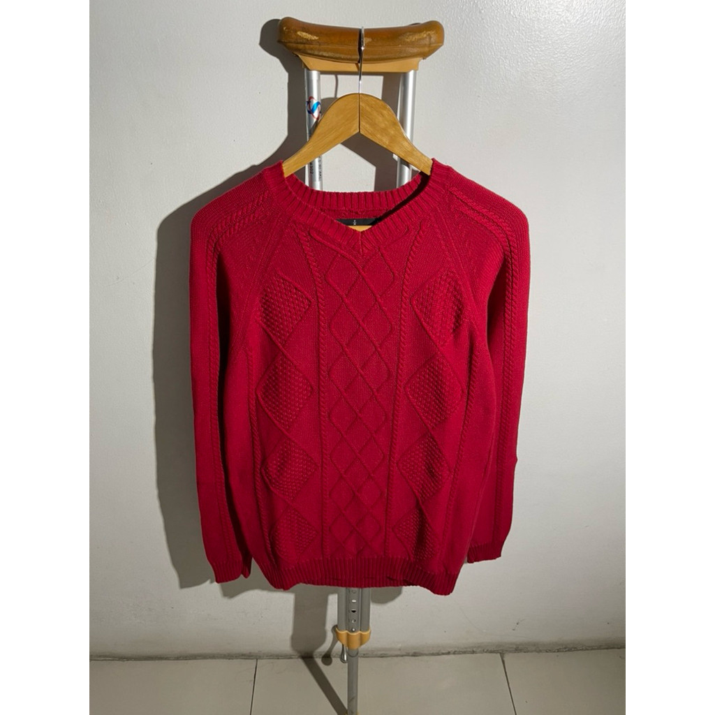 The Executive Red Sweater. Premium Materials. 100% original. Size S. baju sweater lengan panjang pri