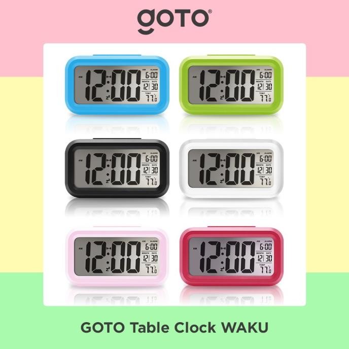 

Goto Waku Table Clock LED Jam Meja Digital Smart Alarm B77S