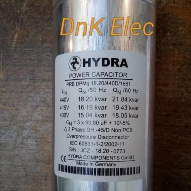 Capacitor/Capasitor/Kapasitor 15Kvar//15 Kvar 400V Merk Hydra