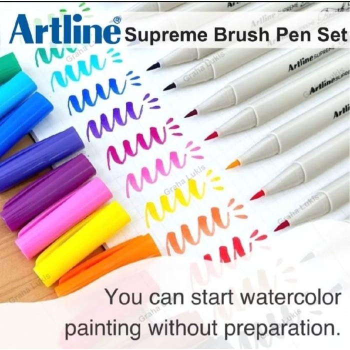 

Artline Brush Pen Supreme Set 12 Colour