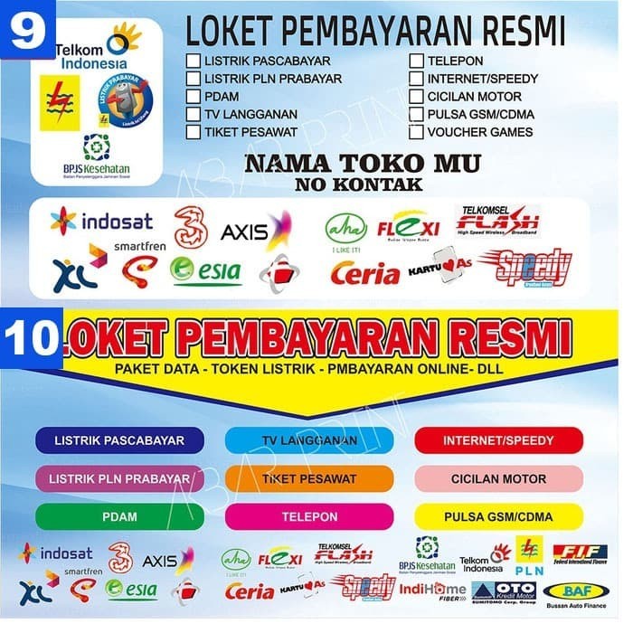 TERBARU Spanduk Banner Konter Pulsa 200 x 100
