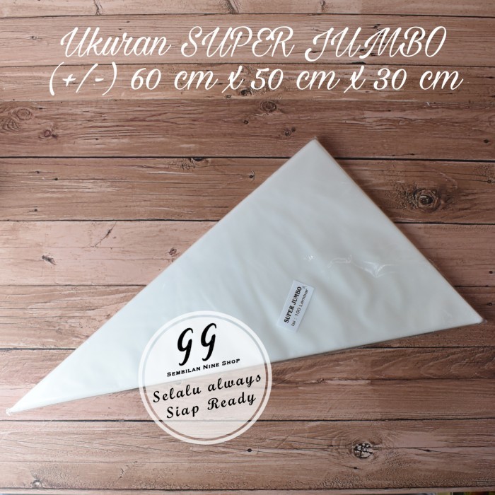 

Piping Bag Jumbo 100 Lembar Plati Egitiga Bear Gede 100 Pc