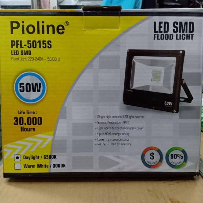 :<:<:<:<] LAMPU SOROT LED SMD PIOLINE 50W FLOOD LIGHT 50 WATT TEMBAK OUTDOOR