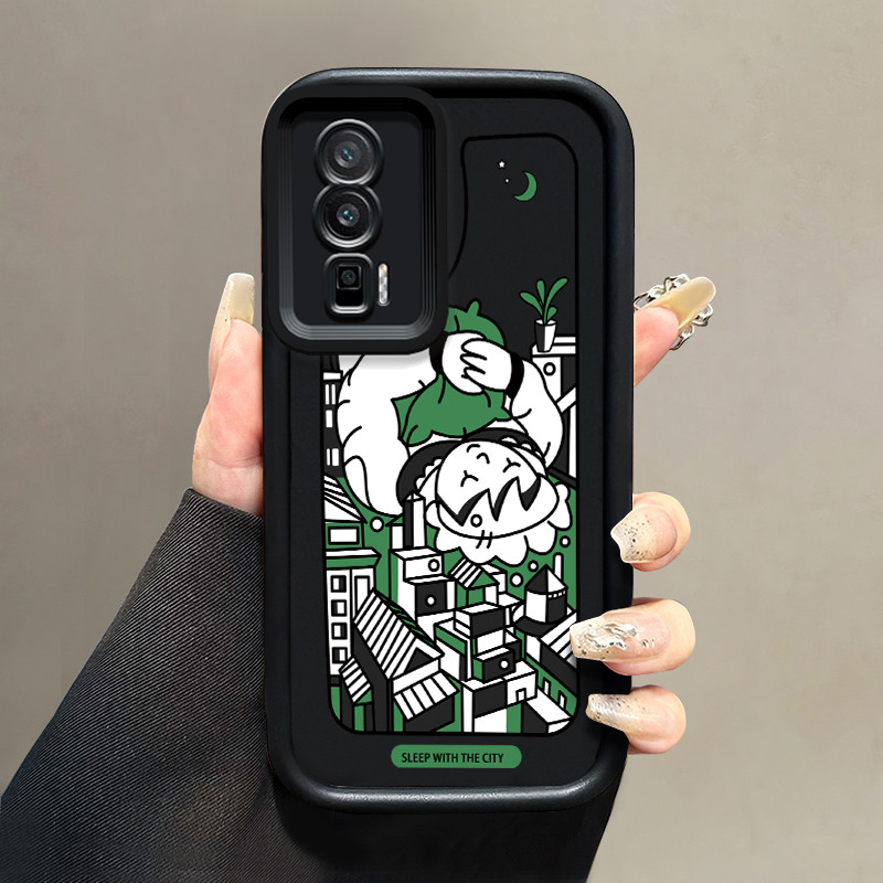 Casing Hp Untuk Xiaomi POCO F5 Case Casing Softcase silikon HP Kesing abstrak hitam dan putih Cesing