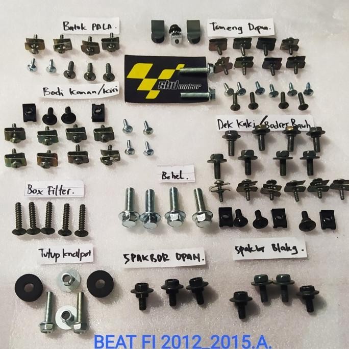 baut full set body/body motor honda beat fi 2012 2013 2014 2015 Stok Terbatas