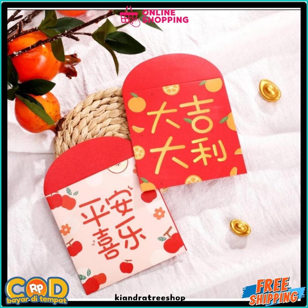 

10 Pcs Angpau Imlek Tahun Baru Chinese New Year Tahun Naga Sincai 9X9Cm (Murmer)