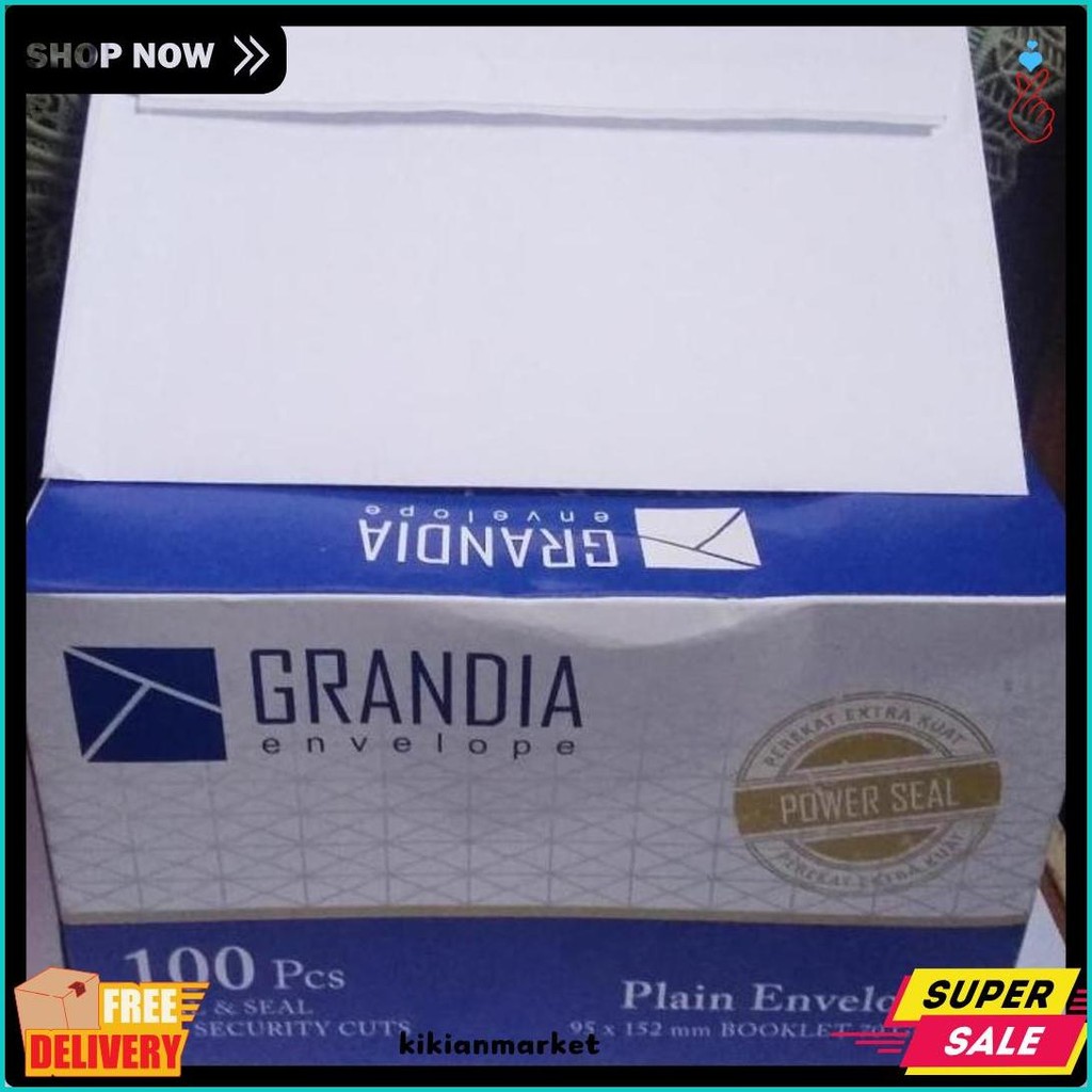 

Amplop Grandia Ada Perekat Putih 104 Ukuran 95X152 Mm 70 Gsm Angpau Surat 1 Pack 100Pc (Order Sebelum Ketinggalan)