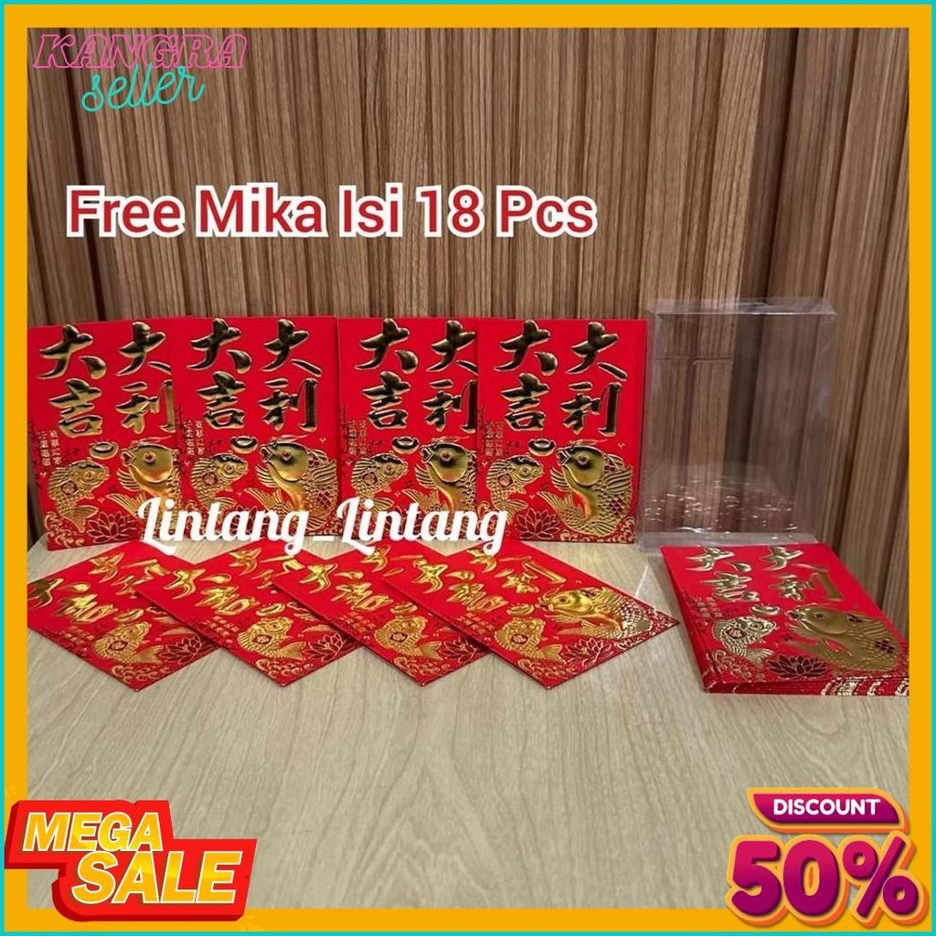 

Angpao Imlek Isi 18 Lembar Box Mika - Ampao Imlek Shio Ular 2025 - Angpao Merah Imlek -Angpao Imlek 2024 Kertas Kotak Mika Fu Pendek Panjang Isi 18 Lembar (Cod)