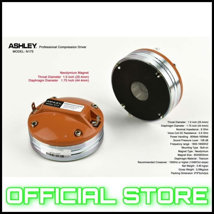 TERBARU SPEAKER TWEETER ORIGINAL ASHLEY N175 TWEETER ASHLEY 