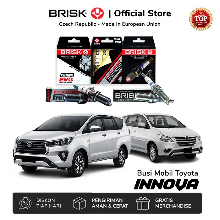 Busi Mobil BRISK untuk Toyota Innova Bensin