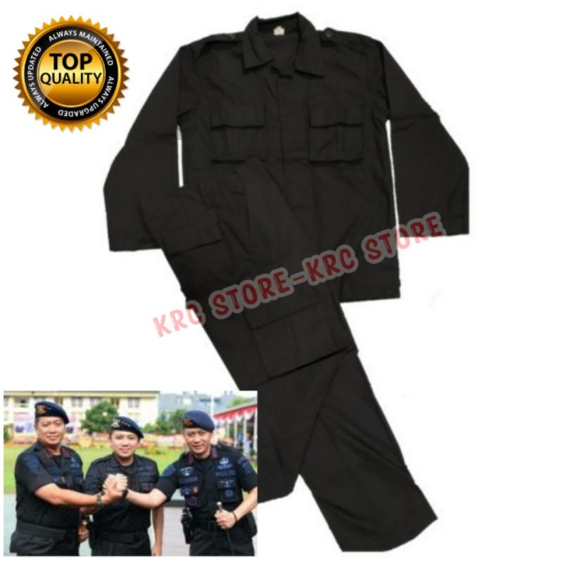 Baju Seragam Ready Seragam PDL HITAM BRIMOB HARGA DISTRIBUTOR
