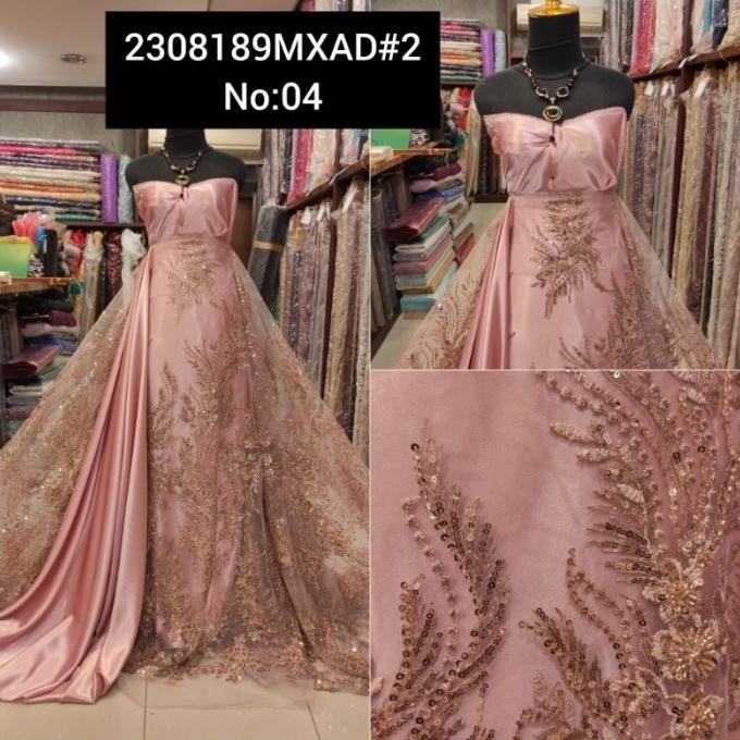 """] kain Tile Brokat Bunga 3D payet 2310277MLT0028D#2 No:04