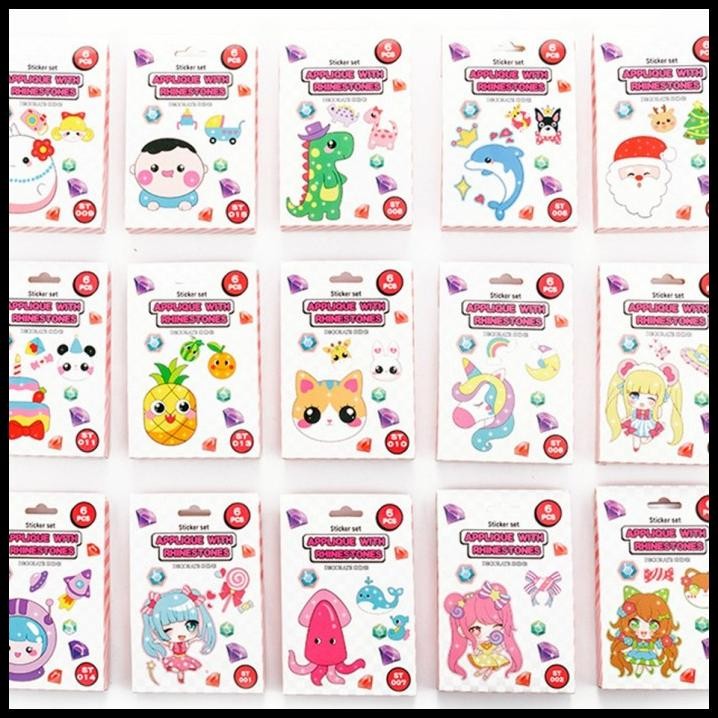 

Diy Sticker Full Drill Round Diamond Painting Cartoon/Sticker Lukisan