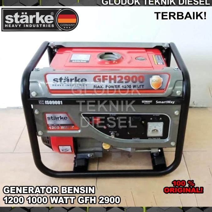 Starke Genset Bensin 1200 1000 Watt Generator Tembaga Gfh2900 Gfh 2900