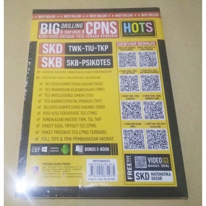 

Buku Tulis Buku Cpns 2019-2020 : Big Drilling Siap Lolos Tes Cpns Tenaga Pendidik