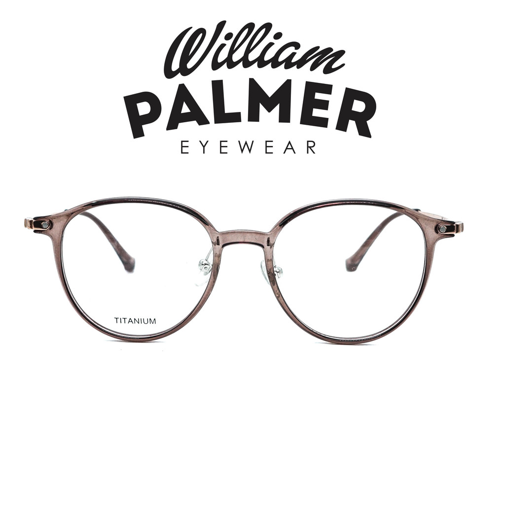 William Palmer Kacamata Pria Wanita Titanium 2553 C39 Brown