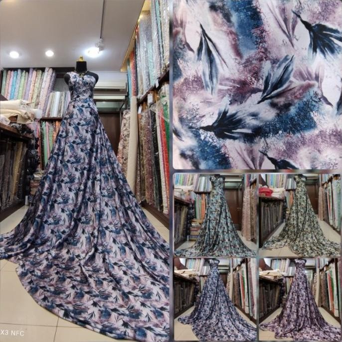 populer] Kain Silk Sutra motif Abstrak X2