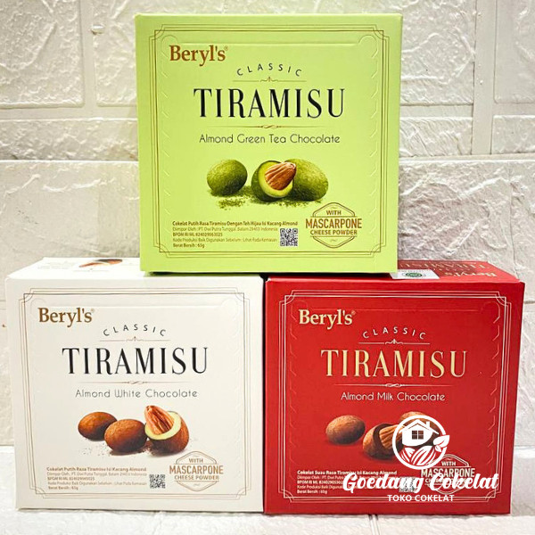 

Beryl's Beryls Coklat Cokelat Malaysia Classic Tiramisu Almond Green Tea Milk White Chocolate 65g