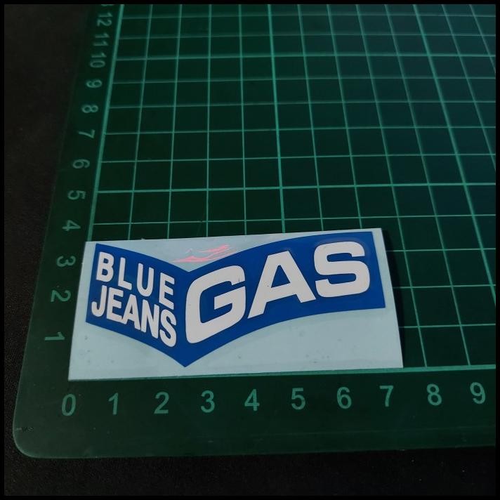 

DISKON CUTTING STICKER GAS BLUE JEANS 7X3CM