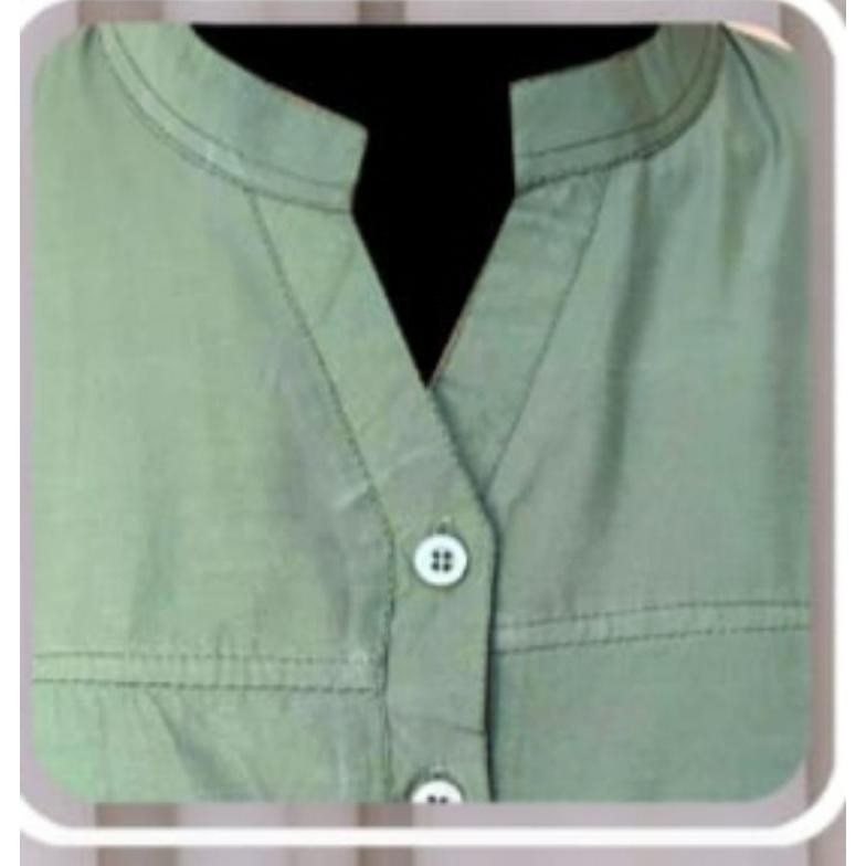 Tunik Polos Viscose Jumbo Hijau Daun