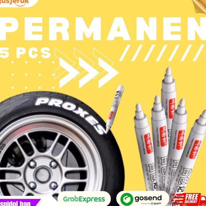 

TERBARU - JFactory Spidol Ban Permanen Oil Based Waterproof 5mm 5 PCS