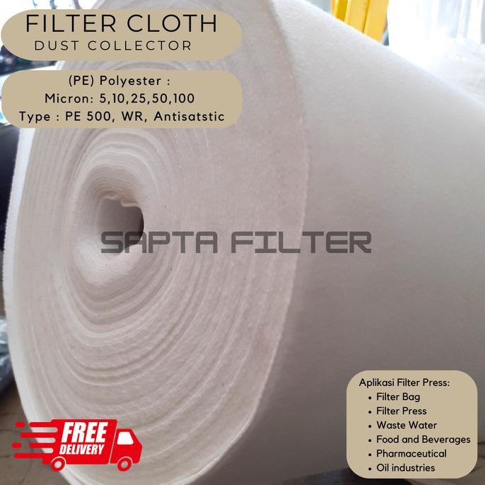 

KAIN SARINGAN FILTER CLOTH AIR / WATER / MINYAK / OIL / CAT / SOLVENT ORIGINAL