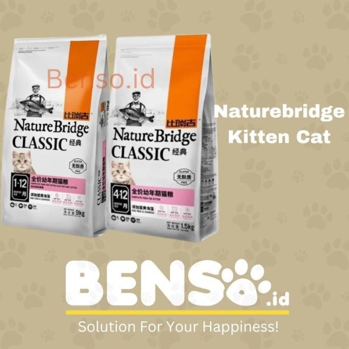 

MAKANAN KUCING - NATURE BRIDGE KITTEN CAT 1.5 KG ORIGINAL