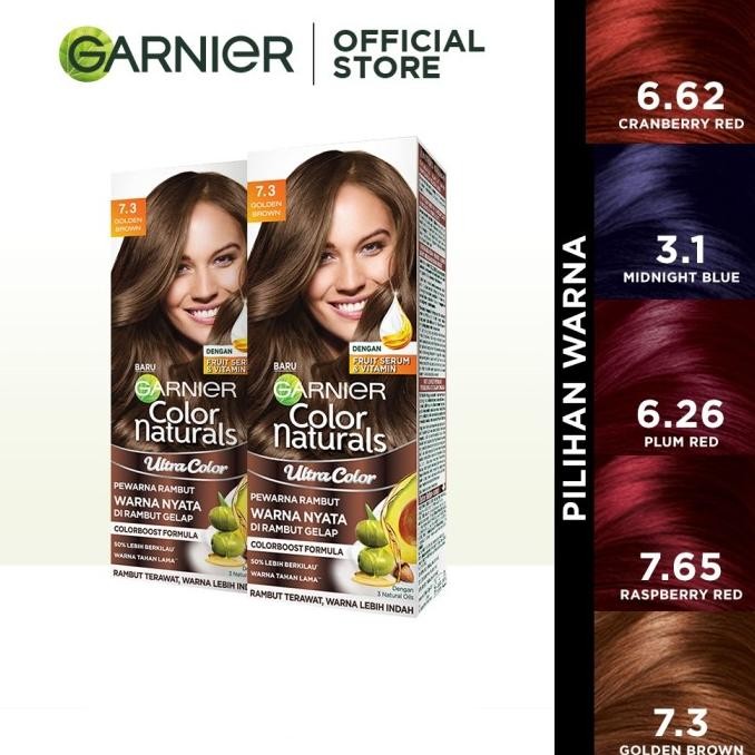 

GARNIER COLOR NATURALS ULTRA HAIR COLOR - PEWARNA RAMBUT | CAT RAMBUT NATURAL KIT X2 PCS ORIGINAL