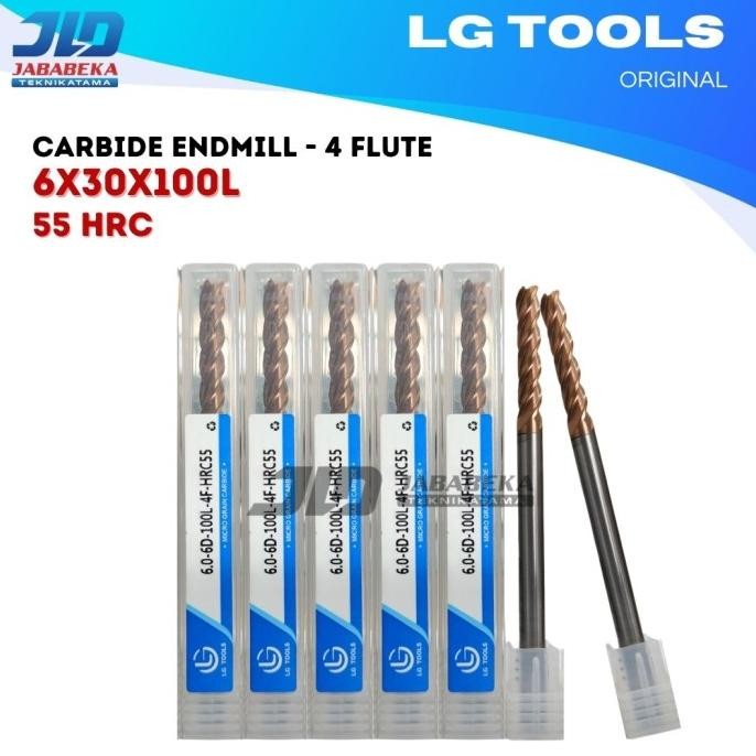 

Berkualitas Long Endmill 55 HRC 6 8 10 12 14 16 18 20 mm 4F 4 Flute Carbide LG TOOLS End Mill Panjang 100 150 200 Pisau Cutter Milling