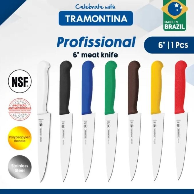 

Berkualitas TRAMONTINA Pisau Daging 6'| Meat Knife| TRAMONTINA Profesional Knife