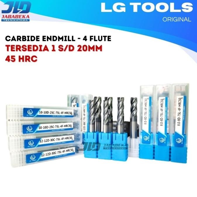 

Berkualitas Endmill 45 HRC 1 2 3 4 5 6 8 10 12 14 16 20 mm 4F 4 Flute Carbide LG TOOLS End Mill Standar Pisau Cutter Milling