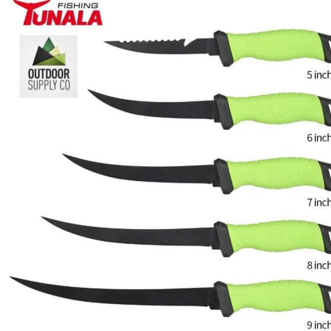 

Berkualitas Tunala Fishing Fillet Knife Bait Pisau Ikan Non Stick Stainless Blade