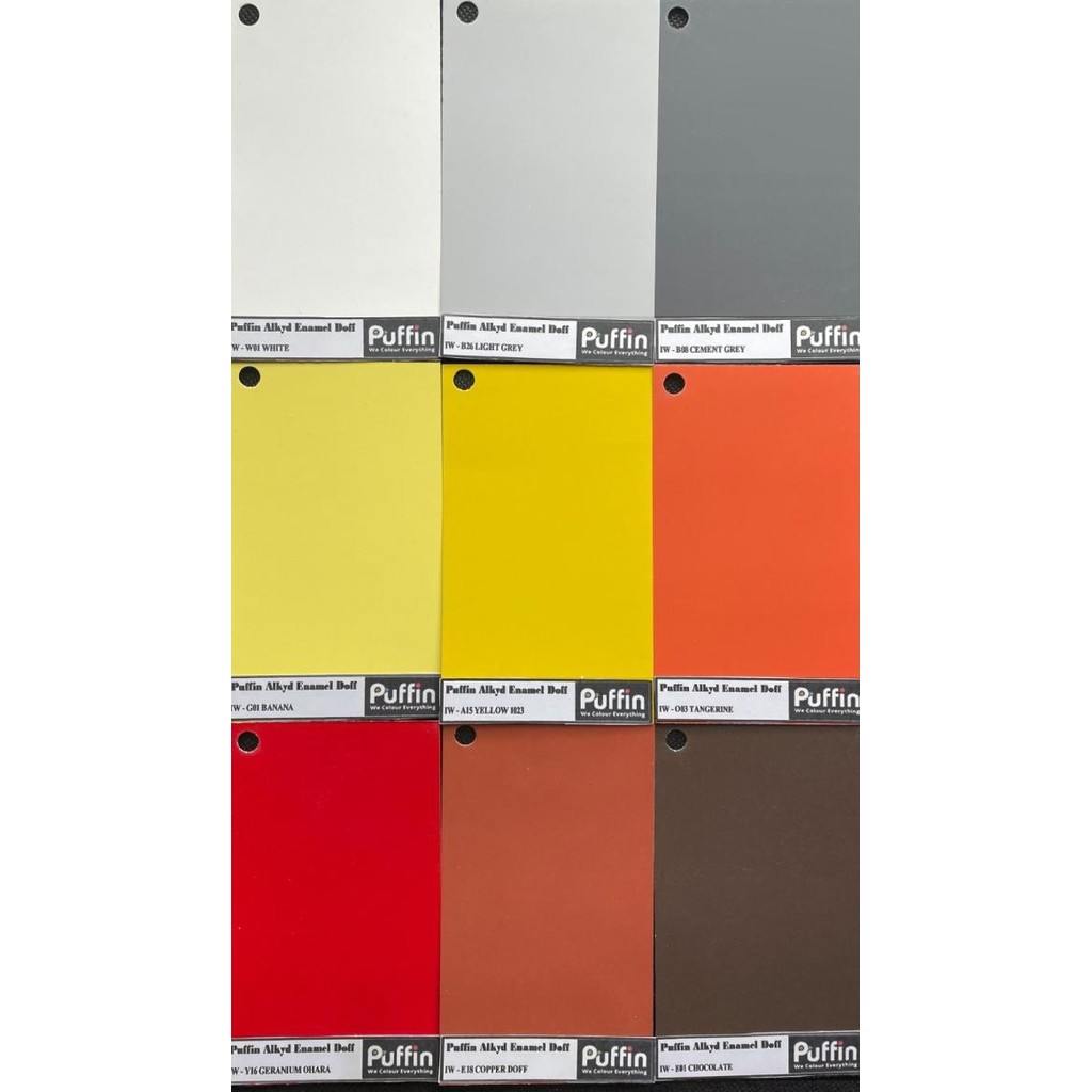 

CAT KAYU BESI PUFFIN ALKYD ENAMEL DOFF 1KG CAT MINYAK ORIGINAL