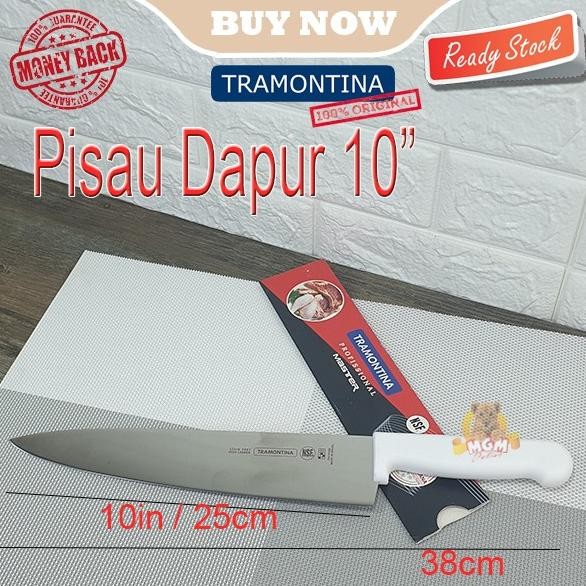 

Berkualitas Made in Brazil Tramontina Chef Knife 10in Pisau Dapur 25CM PROF MASTER